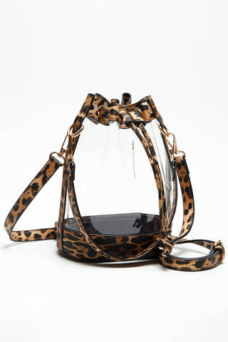 Clear Crossbody Stadium Bucket Bag | Red