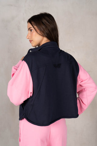 Lalamia | Ira Cotton Loop Terry Vest Navy