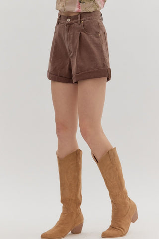 Entro | Tru Cuff Shorts Brown