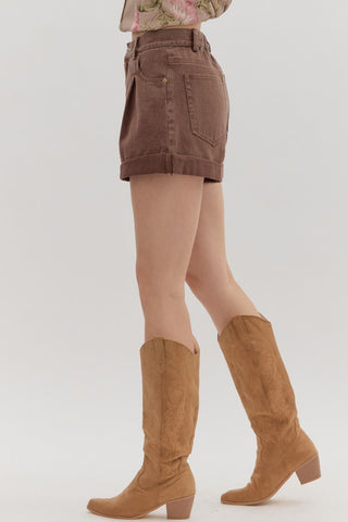 Entro | Tru Cuff Shorts Brown