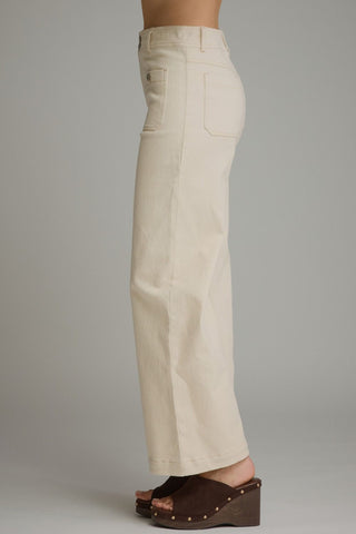 Logan Relaxed Cropped Pants Ecru
