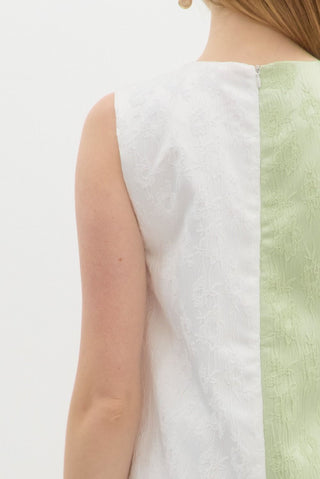 Entro | Zafrina Floral Jacquard Dress Apple Green