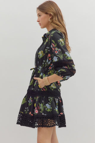 Entro | Kera Multi Floral Lace Mini Dress