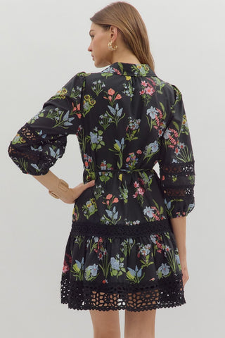 Entro | Kera Multi Floral Lace Mini Dress