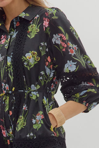 Entro | Kera Multi Floral Lace Mini Dress