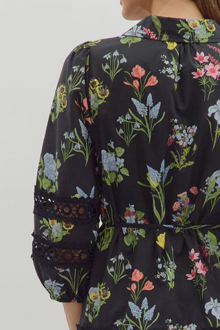 Entro | Kera Multi Floral Lace Mini Dress
