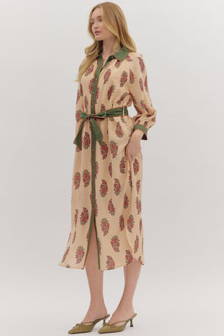 Entro | Botanical Falls Midi Dress