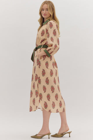 Entro | Botanical Falls Midi Dress