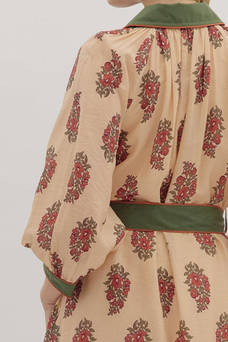 Entro | Botanical Falls Midi Dress