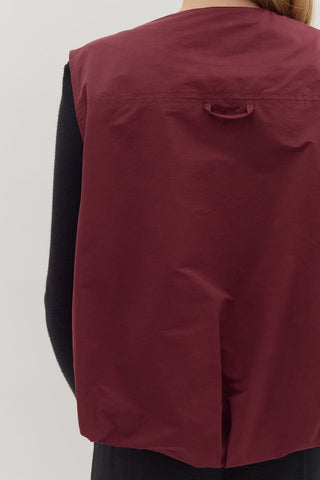 Entro | Vivvy Sleeveless Zip-up Vest Garnet