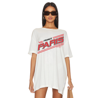 The Laundry Room Paris Sportif white oversized graphic tee