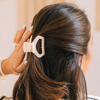 TELETIES | Open Almond Beige Petite Hair Clip