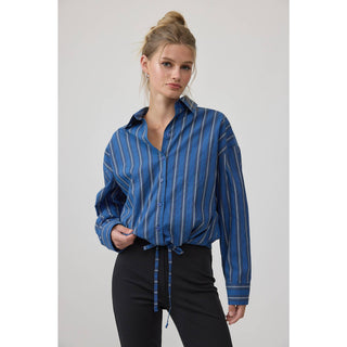 Between the Lines Button-Up